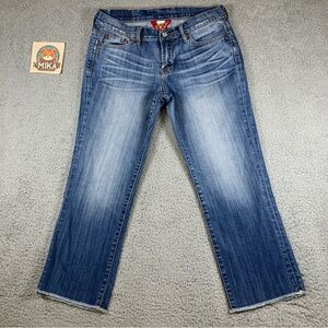 Lucky Brand Jeans Women's Sweet N Low Crop Straight Leg‎ Mid Rise Blue Size 8/29